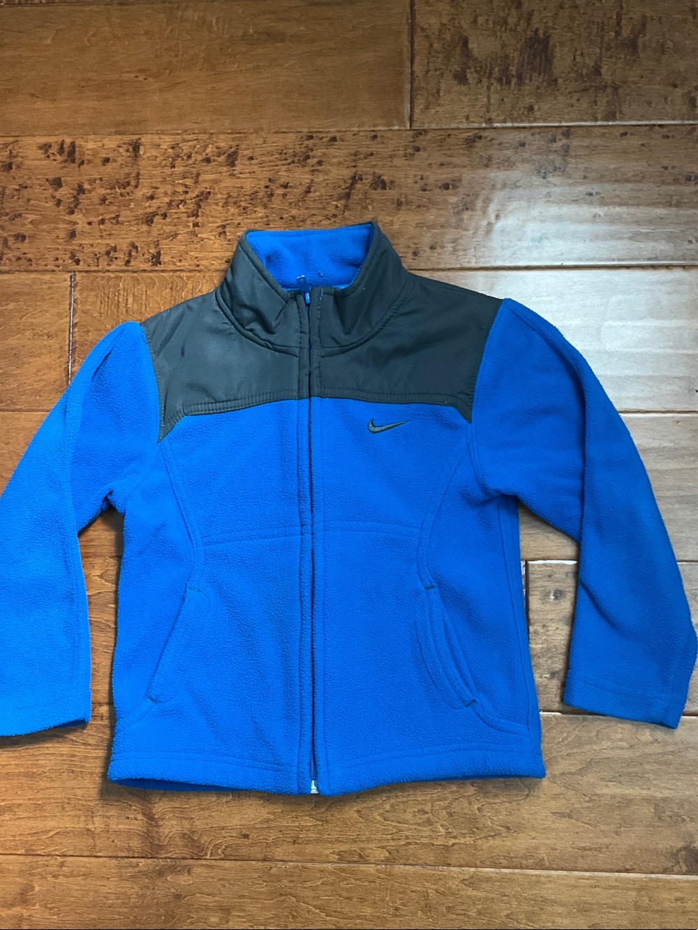 Nike Kids Blue Fleece Jacket with Black Yoke size 5